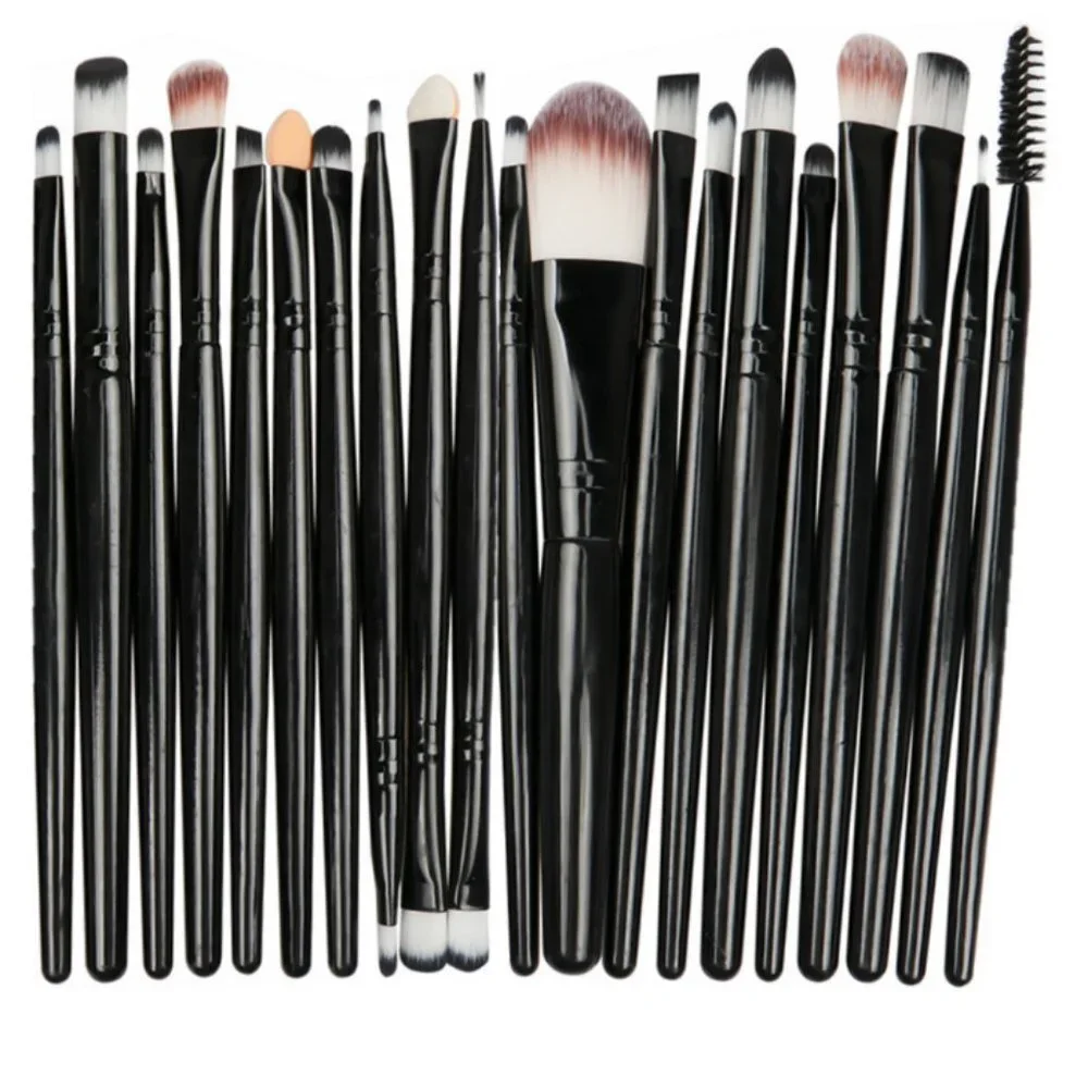 Makeup Brushes - Set of 20 - Black Handles - 6